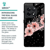 Floral Black Band Glass Case For OnePlus 11R 5G