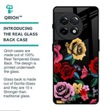 Floral Decorative Glass Case For OnePlus 11R 5G