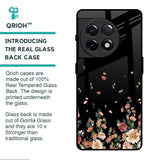 Floating Floral Print Glass Case for OnePlus 11R 5G