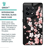 Black Cherry Blossom Glass Case for OnePlus 11R 5G