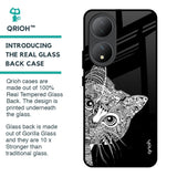 Kitten Mandala Glass Case for Vivo Y100 5G