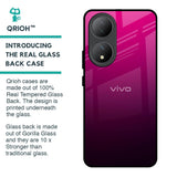 Purple Ombre Pattern Glass Case for Vivo Y100 5G