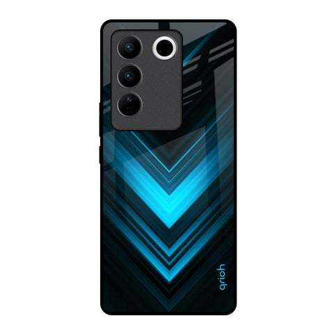 Vertical Blue Arrow Vivo V27 5G Glass Back Cover Online