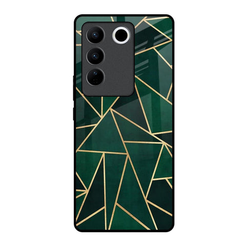 Abstract Green Vivo V27 5G Glass Back Cover Online