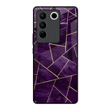 Geometric Purple Vivo V27 5G Glass Back Cover Online