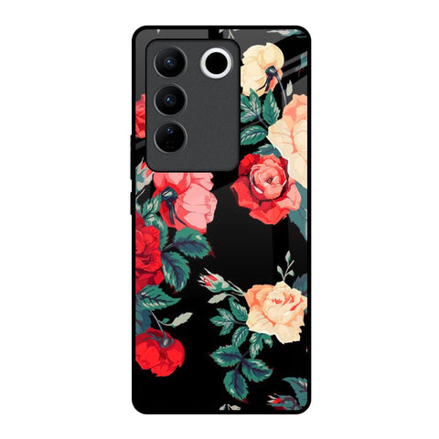 Floral Bunch Vivo V27 5G Glass Back Cover Online