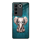 Adorable Baby Elephant Vivo V27 5G Glass Back Cover Online