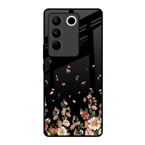 Floating Floral Print Vivo V27 5G Glass Back Cover Online