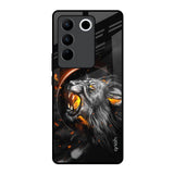 Aggressive Lion Vivo V27 5G Glass Back Cover Online