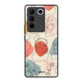 Abstract Faces Vivo V27 5G Glass Back Cover Online