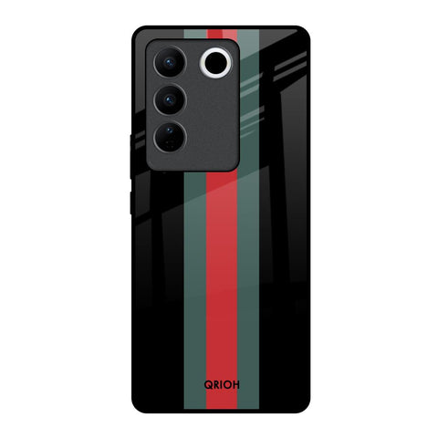 Vertical Stripes Vivo V27 5G Glass Back Cover Online