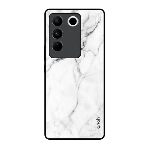 Modern White Marble Vivo V27 5G Glass Back Cover Online