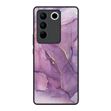 Purple Gold Marble Vivo V27 5G Glass Back Cover Online