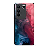 Blue & Red Smoke Vivo V27 5G Glass Back Cover Online