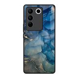 Blue Cool Marble Vivo V27 5G Glass Back Cover Online