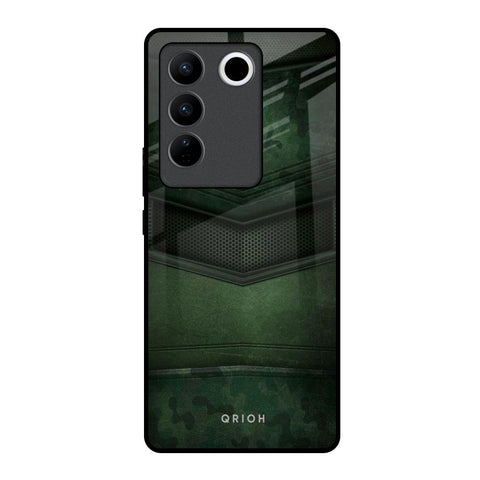 Green Leather Vivo V27 5G Glass Back Cover Online