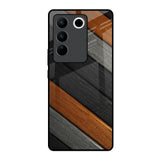 Tri Color Wood Vivo V27 5G Glass Back Cover Online