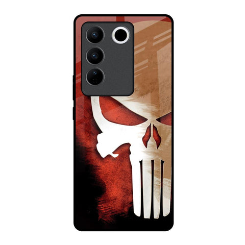 Red Skull Vivo V27 5G Glass Back Cover Online