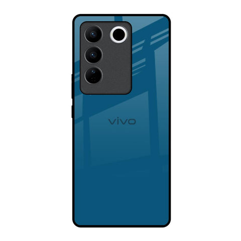 Cobalt Blue Vivo V27 5G Glass Back Cover Online