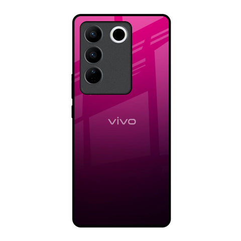 Purple Ombre Pattern Vivo V27 5G Glass Back Cover Online