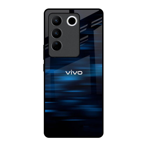 Blue Rough Abstract Vivo V27 5G Glass Back Cover Online