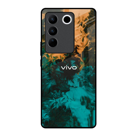 Watercolor Wave Vivo V27 5G Glass Back Cover Online