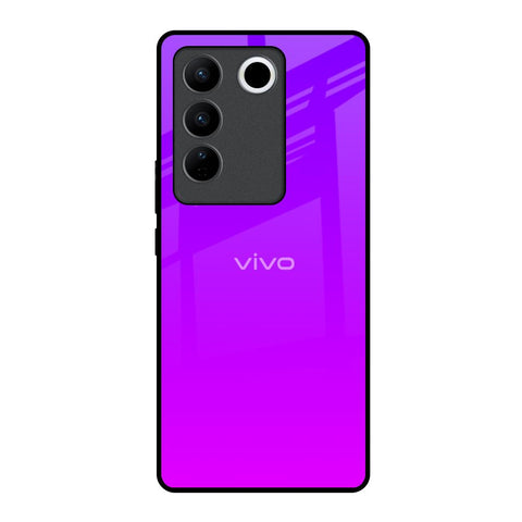 Purple Pink Vivo V27 5G Glass Back Cover Online