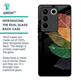 Colorful Leaves Glass Case for Vivo V27 5G