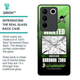 Zoro Wanted Glass Case for Vivo V27 5G