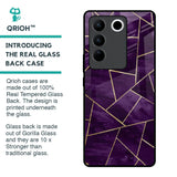 Geometric Purple Glass Case For Vivo V27 5G