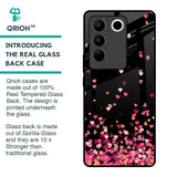 Heart Rain Fall Glass Case For Vivo V27 5G