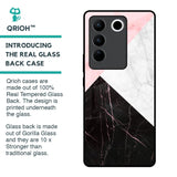 Marble Collage Art Glass Case For Vivo V27 5G