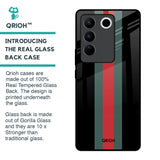 Vertical Stripes Glass Case for Vivo V27 5G