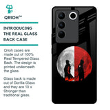 Anime Red Moon Glass Case for Vivo V27 5G