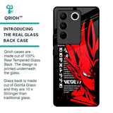 Red Vegeta Glass Case for Vivo V27 5G