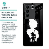 Monochrome Goku Glass Case for Vivo V27 5G