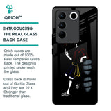 Luffy Line Art Glass Case for Vivo V27 5G