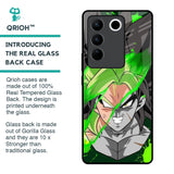 Anime Green Splash Glass Case for Vivo V27 5G