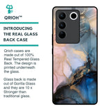 Marble Ink Abstract Glass Case for Vivo V27 5G