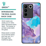 Alcohol ink Marble Glass Case for Vivo V27 5G