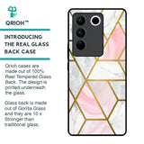 Geometrical Marble Glass Case for Vivo V27 5G