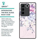 Elegant Floral Glass Case for Vivo V27 5G