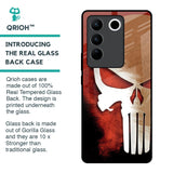 Red Skull Glass Case for Vivo V27 5G