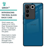 Cobalt Blue Glass Case for Vivo V27 5G