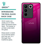 Purple Ombre Pattern Glass Case for Vivo V27 5G