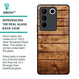 Wooden Planks Glass Case for Vivo V27 5G