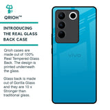 Blue Aqua Glass Case for Vivo V27 5G