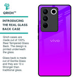 Purple Pink Glass Case for Vivo V27 5G