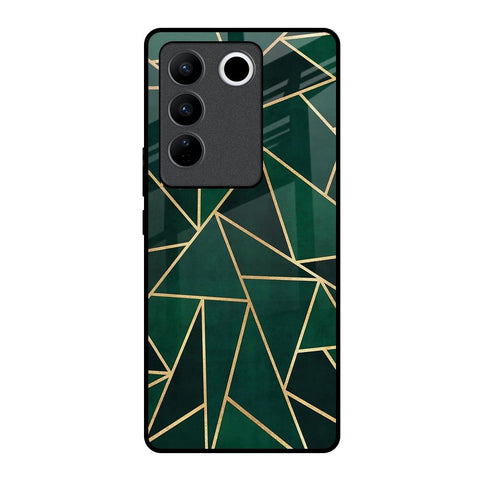 Abstract Green Vivo V27 Pro 5G Glass Back Cover Online