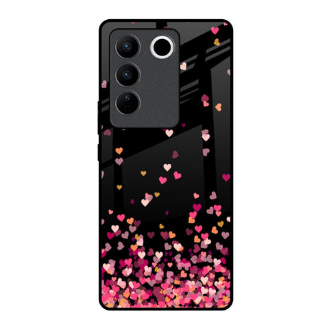 Heart Rain Fall Vivo V27 Pro 5G Glass Back Cover Online